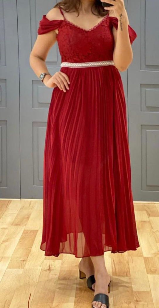 "LARA" RED CUTE DRESS