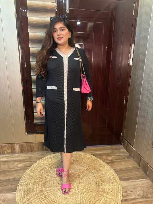 "NEH" PLEATED DRESS