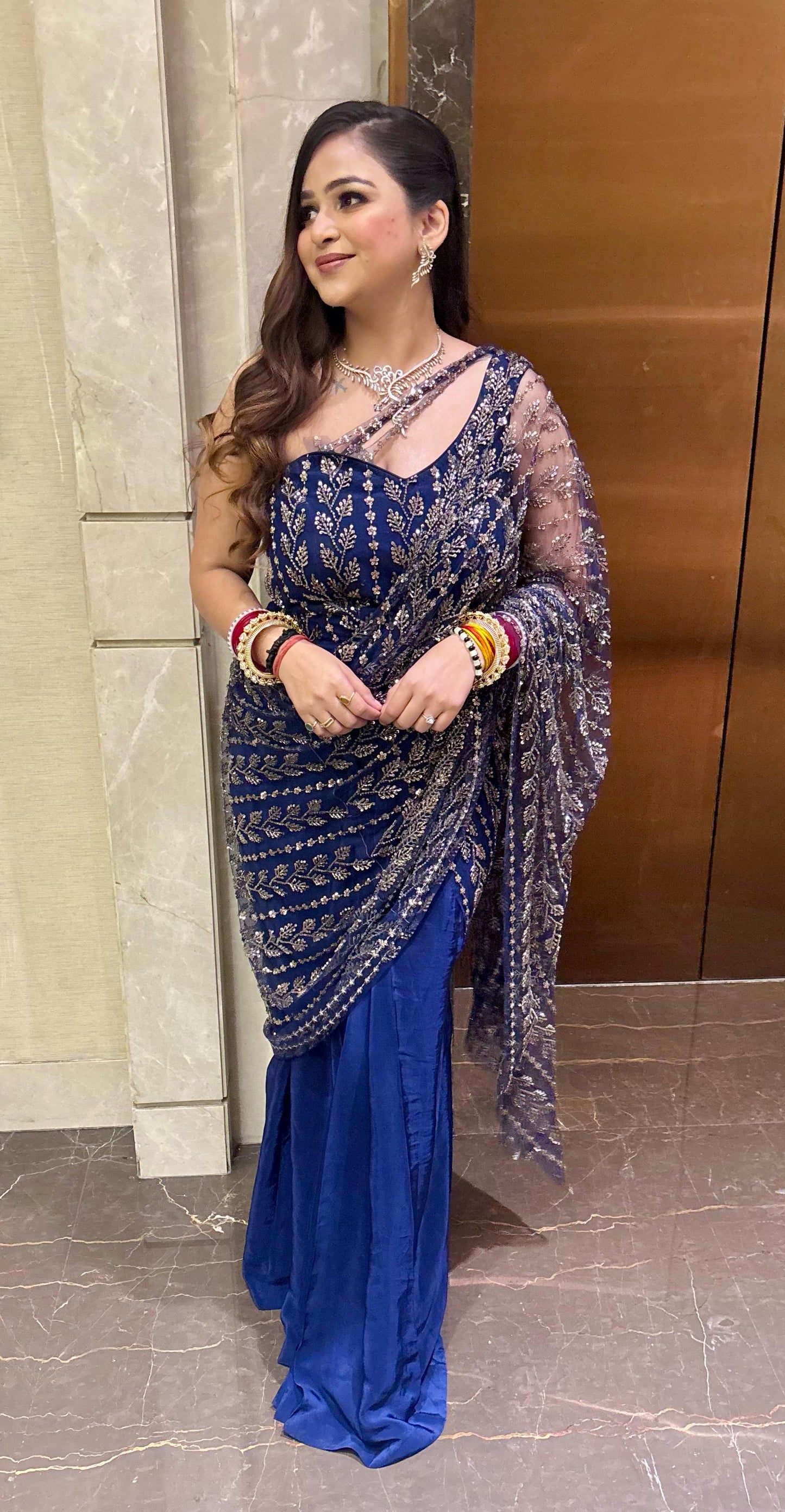 "SOFIA"-DRAPED GOWN
