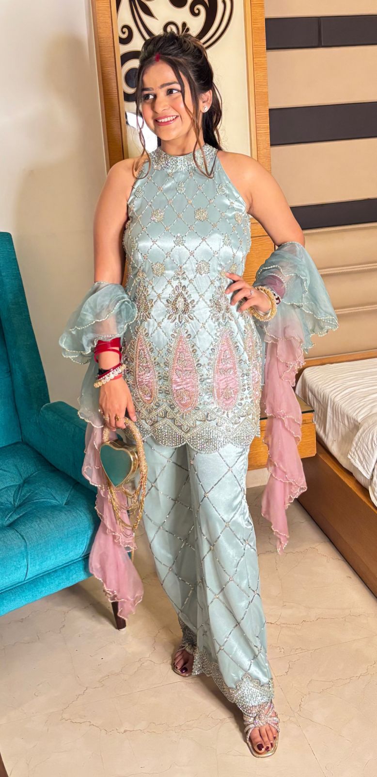 "NAINAA- 3 PIECE LUXE DESIGNER SUIT "