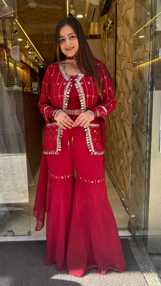 "MAIRA" INDOWESTERN SHARARA COORDS