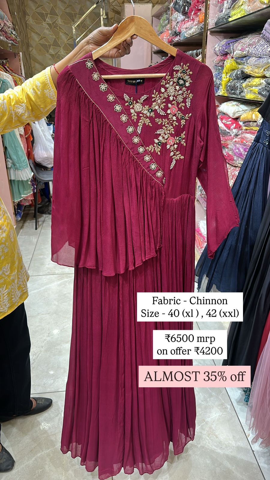 Magenta Frill Dress