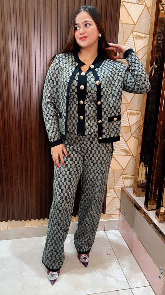Wool Printed 3 pc set