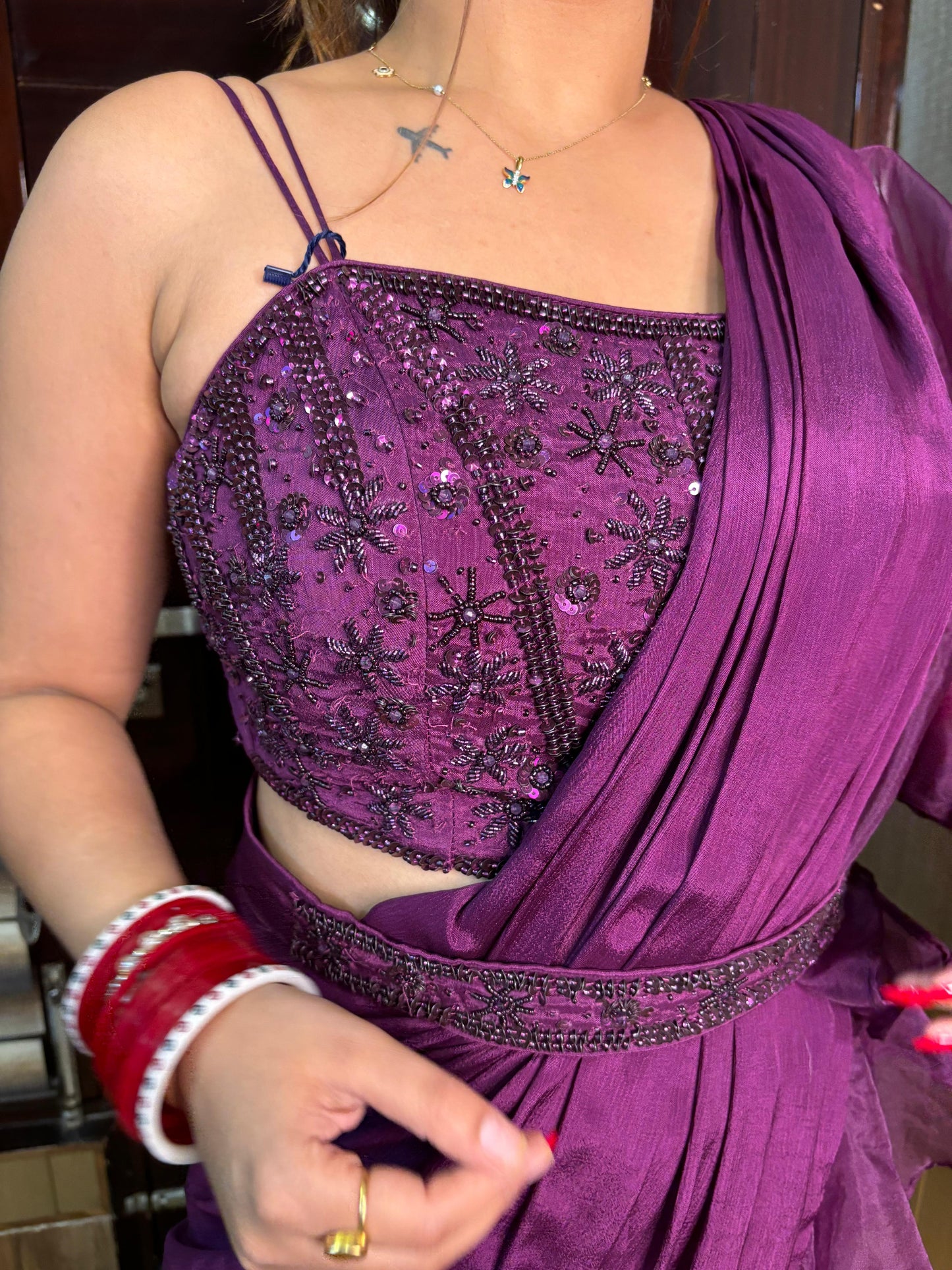 Drama Drape Sharara Saree