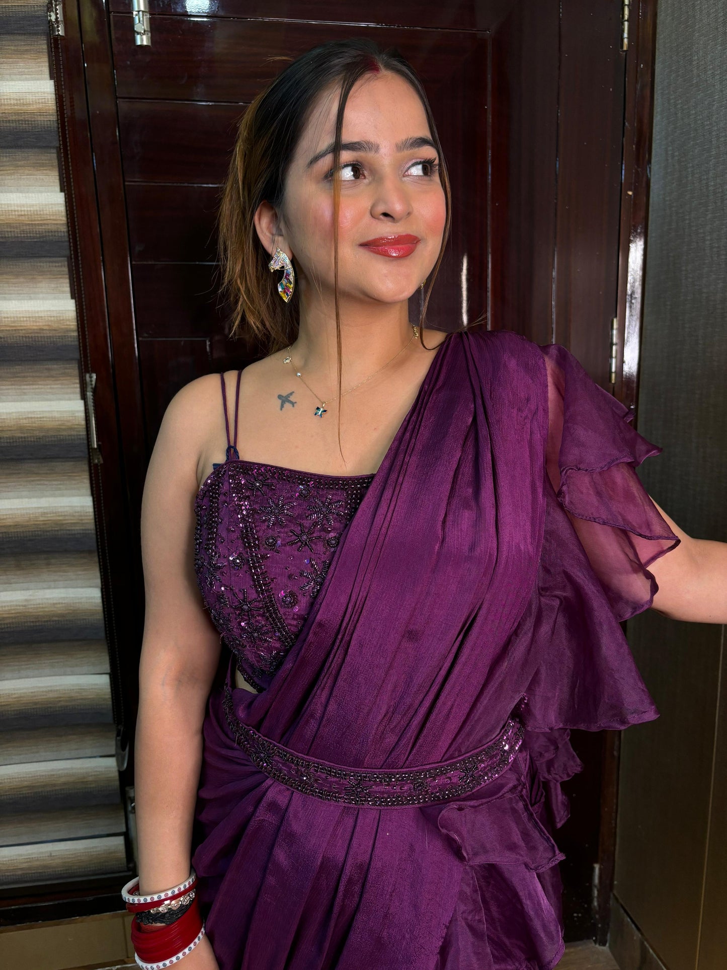 Drama Drape Sharara Saree