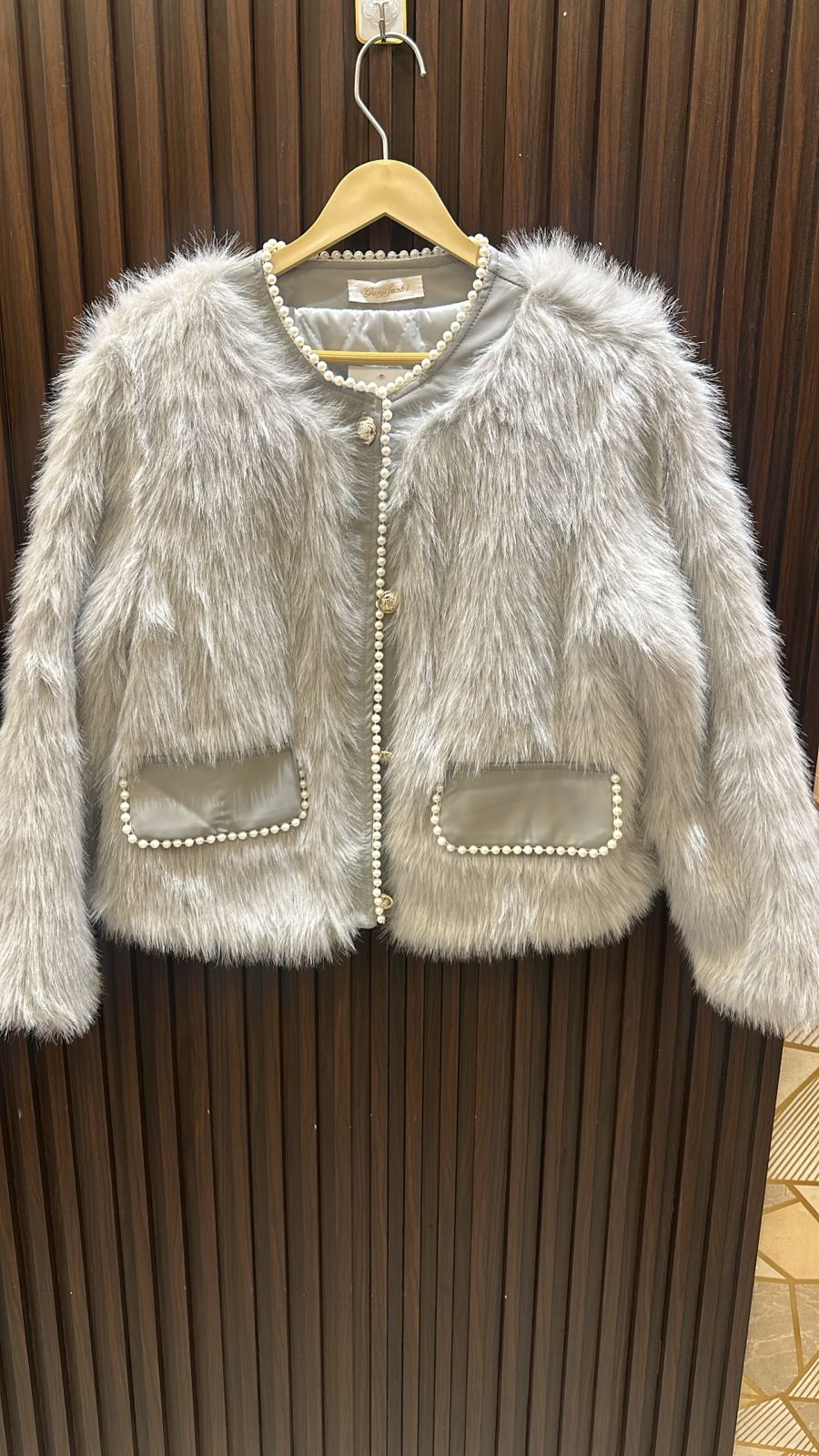 "HAILEE" Designer Fur Jackets with detailing