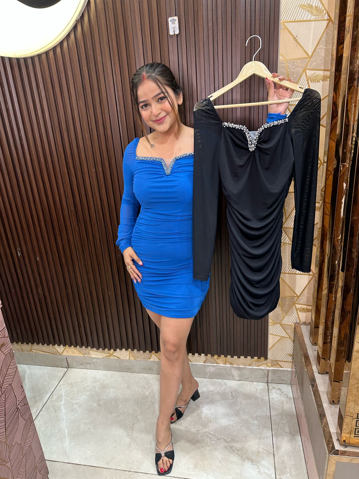 RUCHED DRESS
