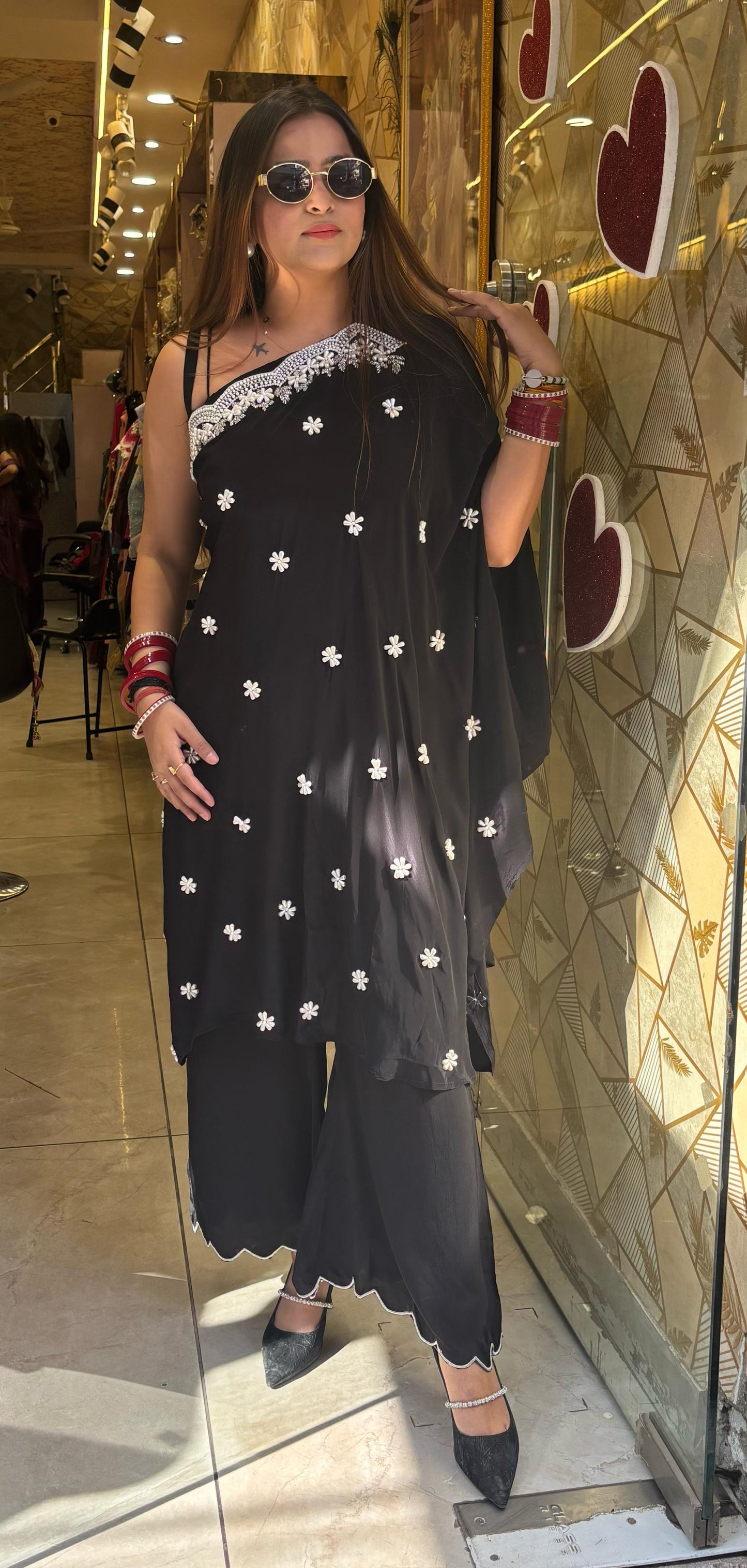 "NOOR" - 3 PIECE INDOWESTERN COORDS