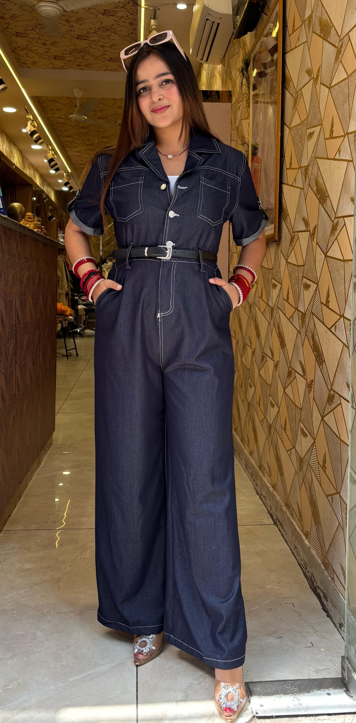 "SUSH" BELTED JUMPSUIT