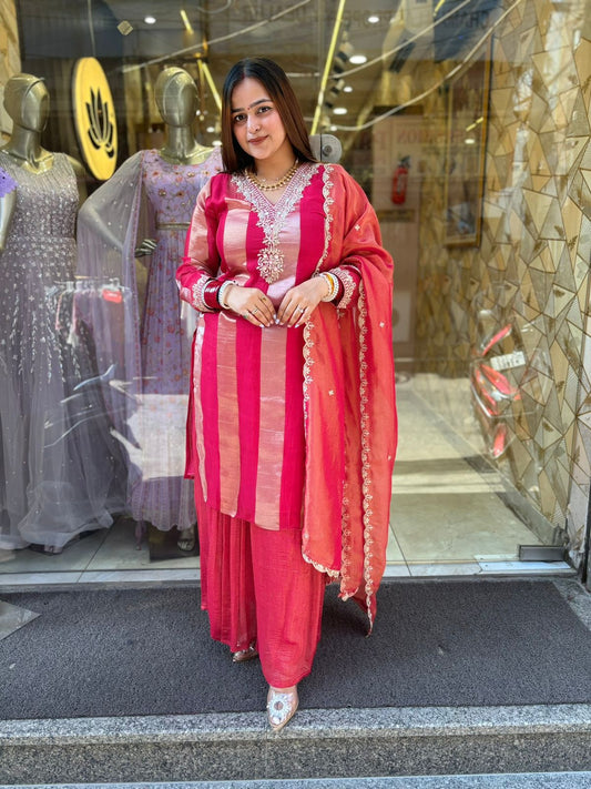 Red Panna Designer suit