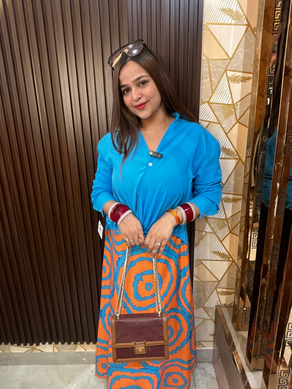 Blue Brunch Top and Skirt