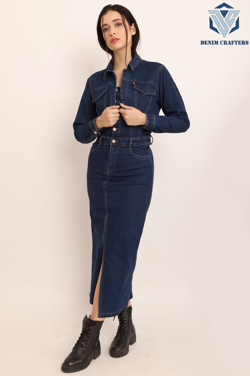 Denim Dress with Jacket