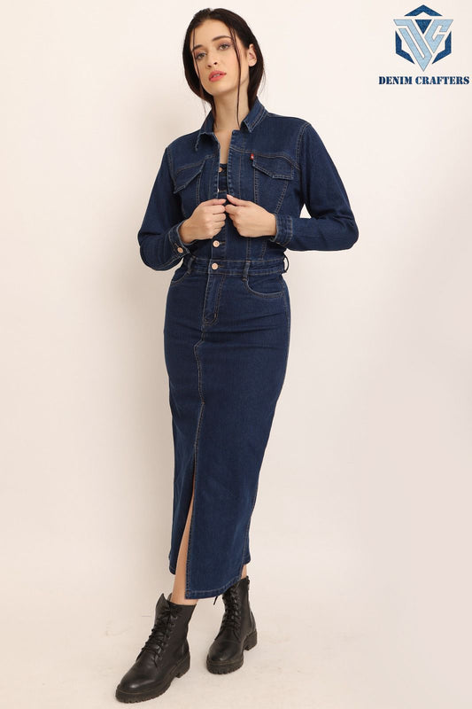 Denim Dress with Jacket