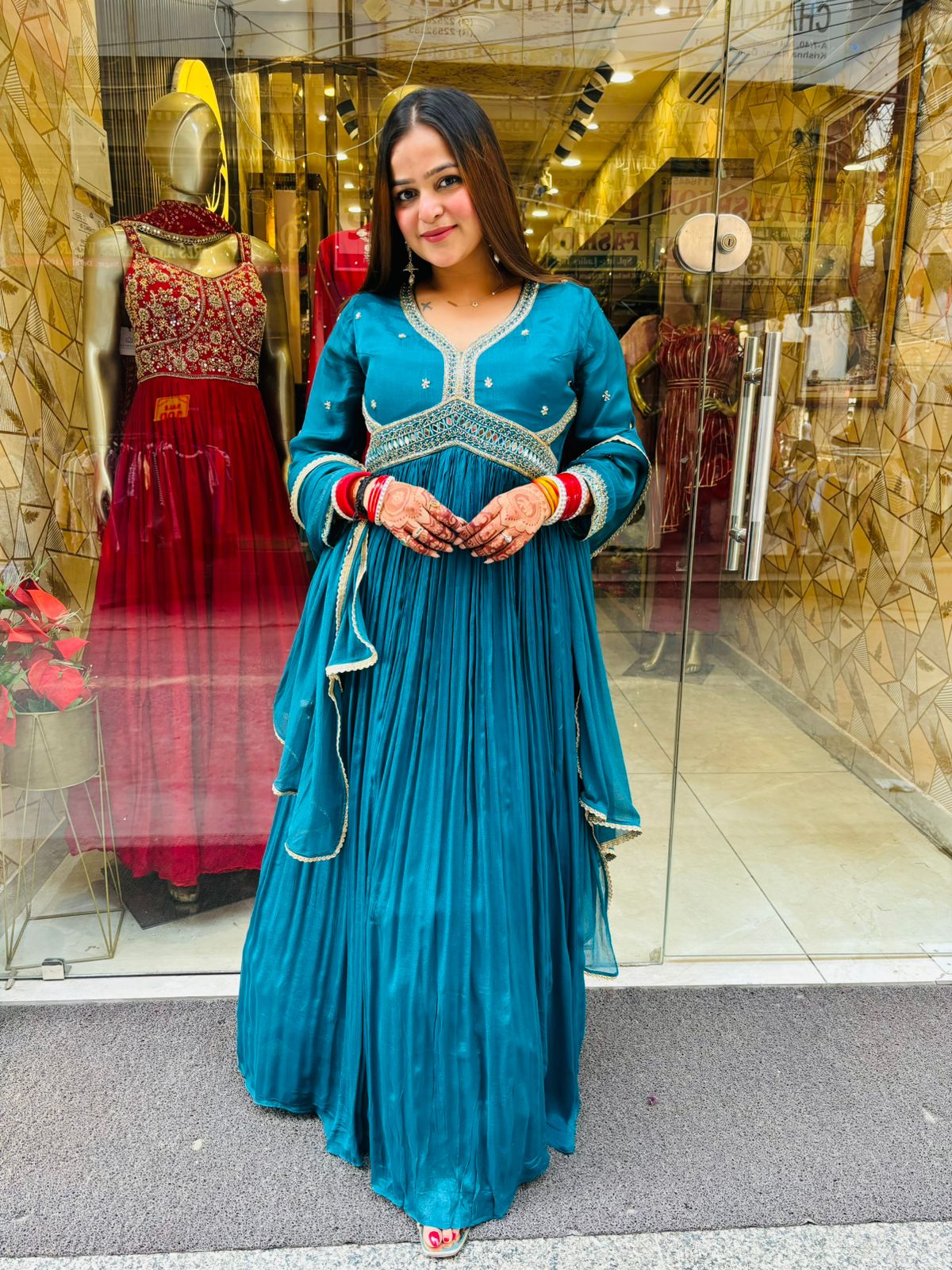 Blue bella Anarkali