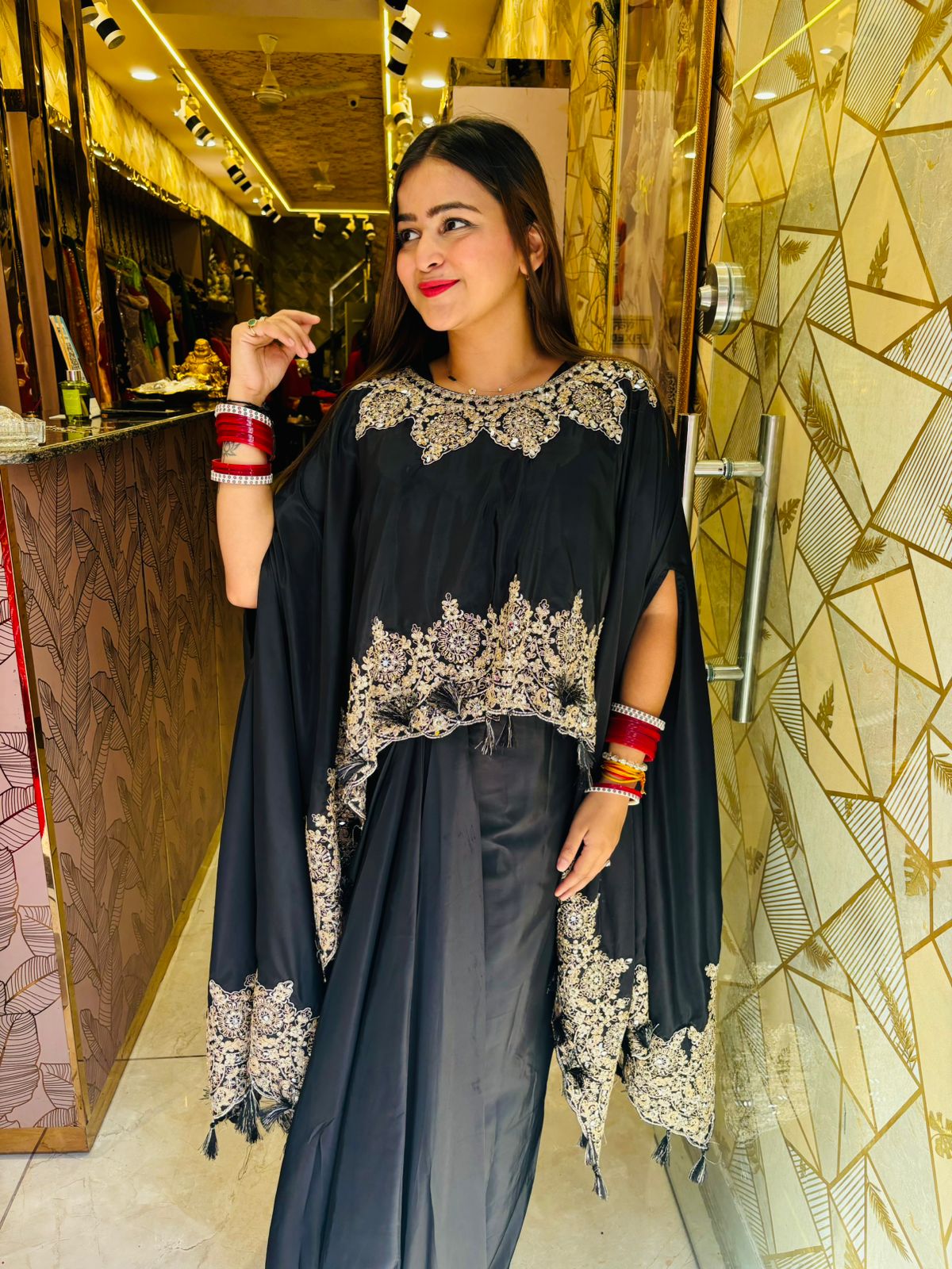 Black Sia 3 piece Dhoti skirt pattern