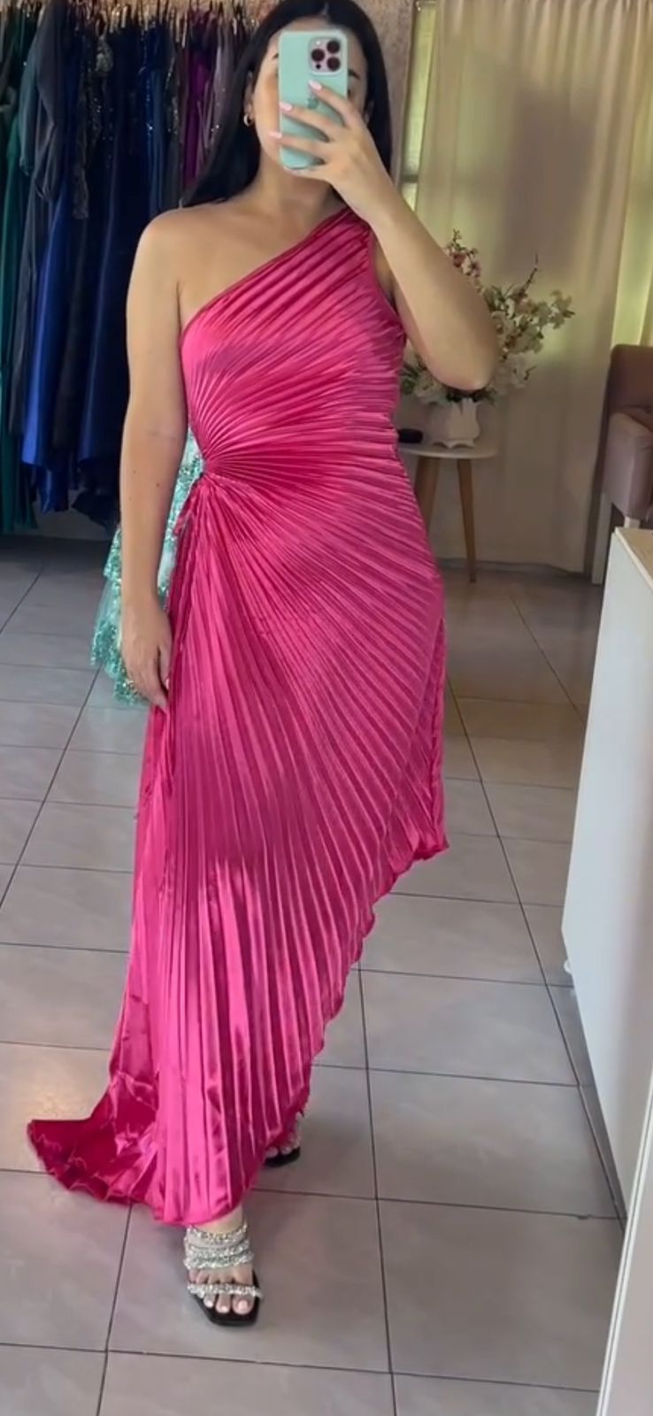 Pink Pleated Dress