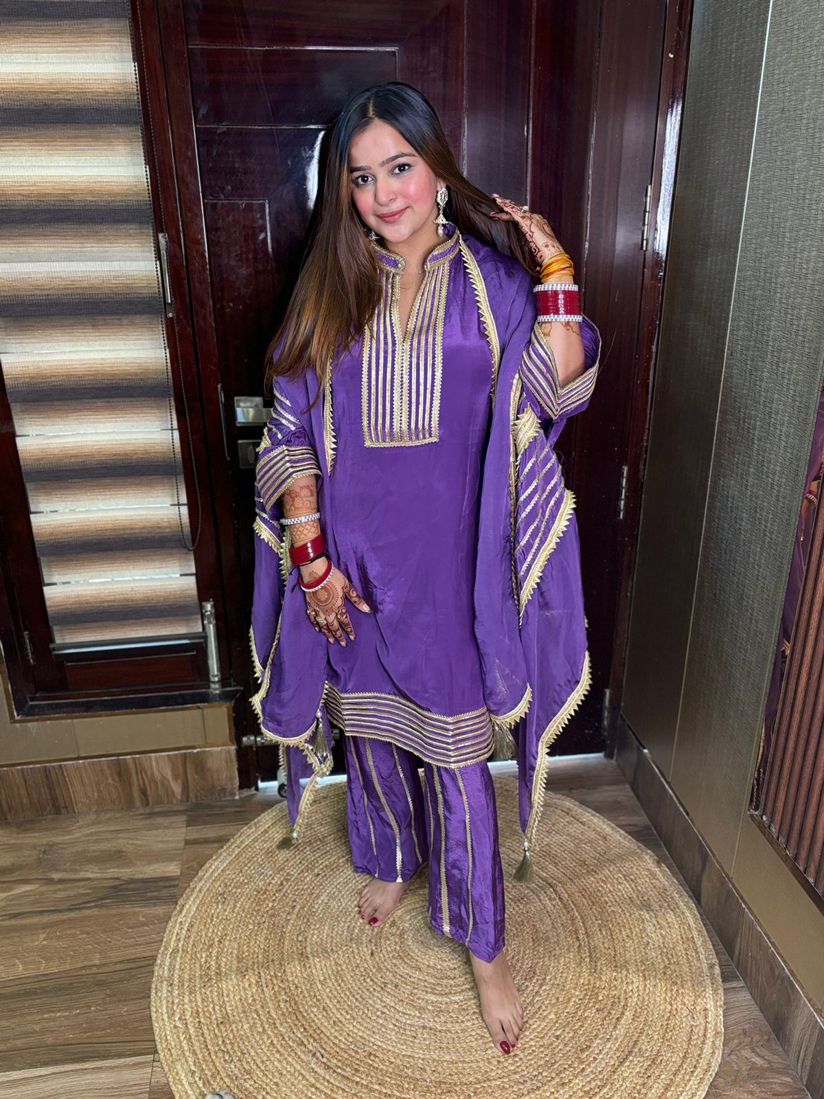 Purple Kurta Cape Set!