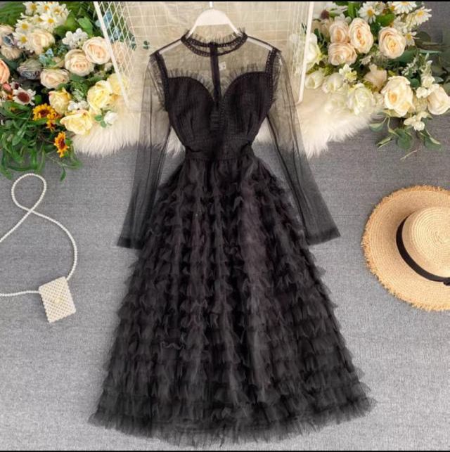 Frill Net Dress for Girls
