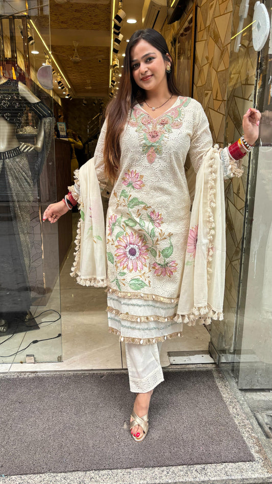 "LAFZ" -3 PIECE COTTON SUIT