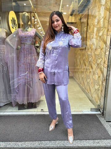 Tisya Orgenza Tissue Lilac Coordset.