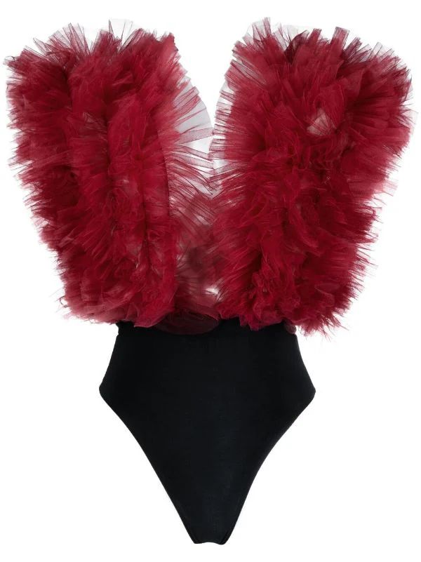 Red Frill Bodysuit