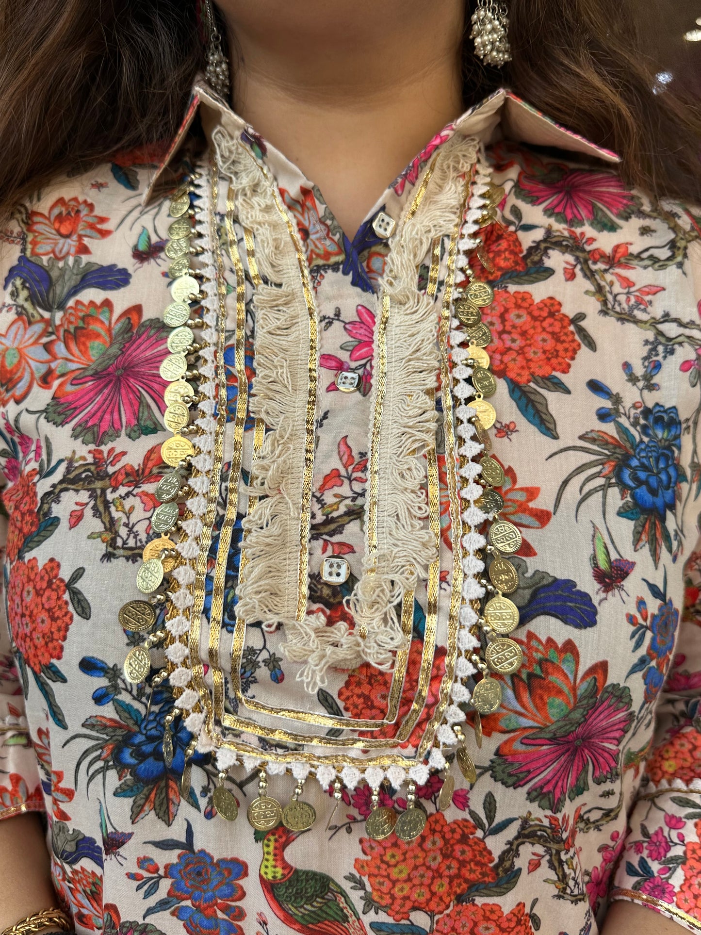 Printed Aghani suit