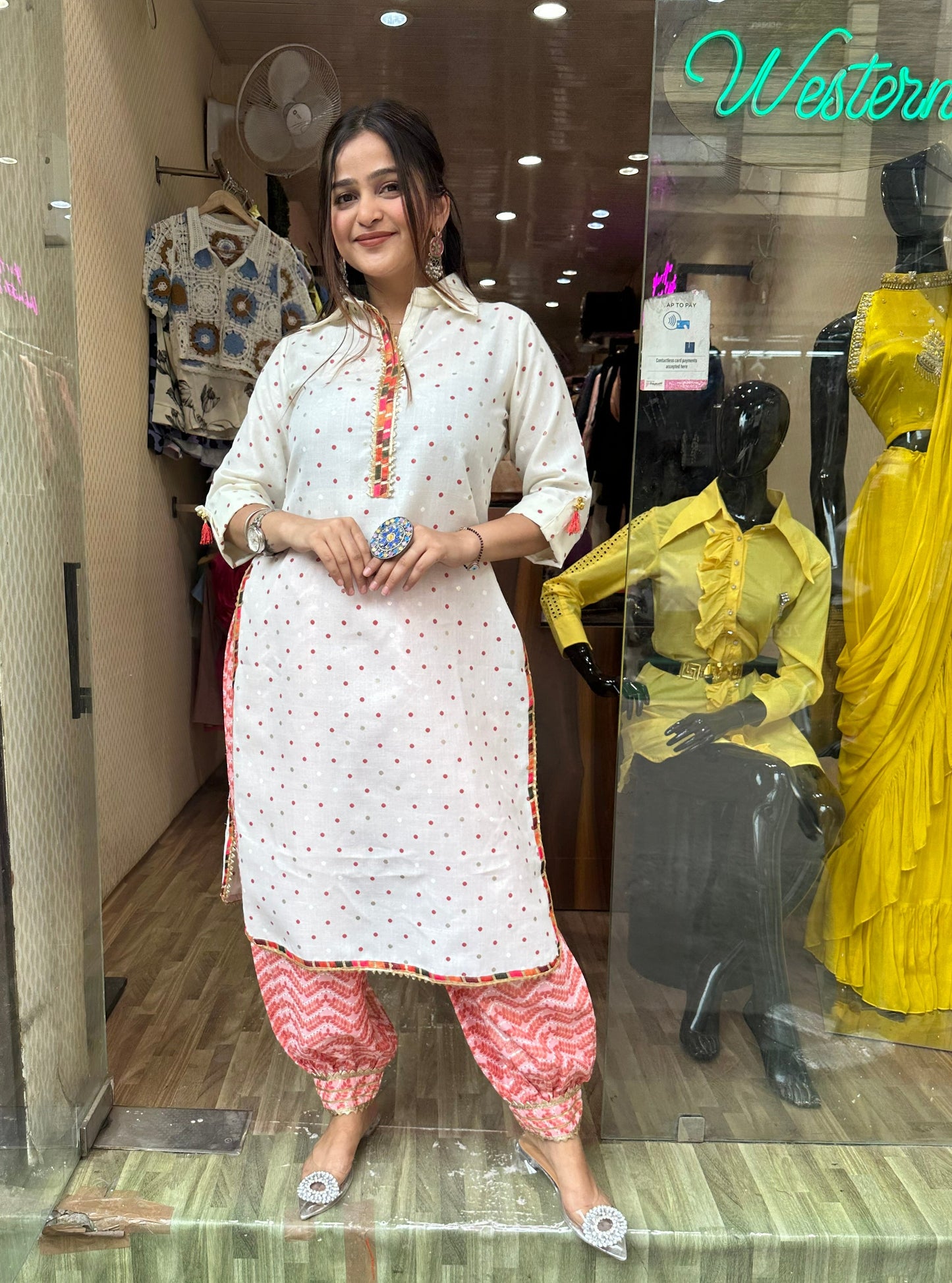 Kurta with afgani pants