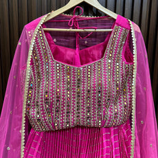 Pink Drape Lehanga Choli