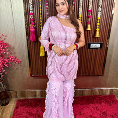 Pink Sharara Set