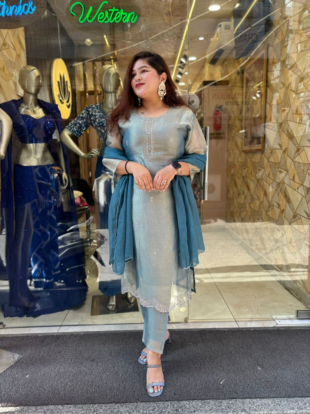 Designer Paki Blue Suit