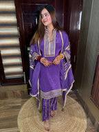 Purple Kurta Cape Set!