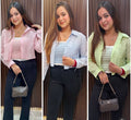 "ISHRA" CROP SHIRT WITH BUSTIER