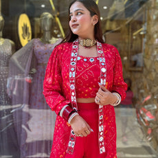 Navratri mirror work coordset