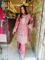 Rose Gold Pakistani Suit