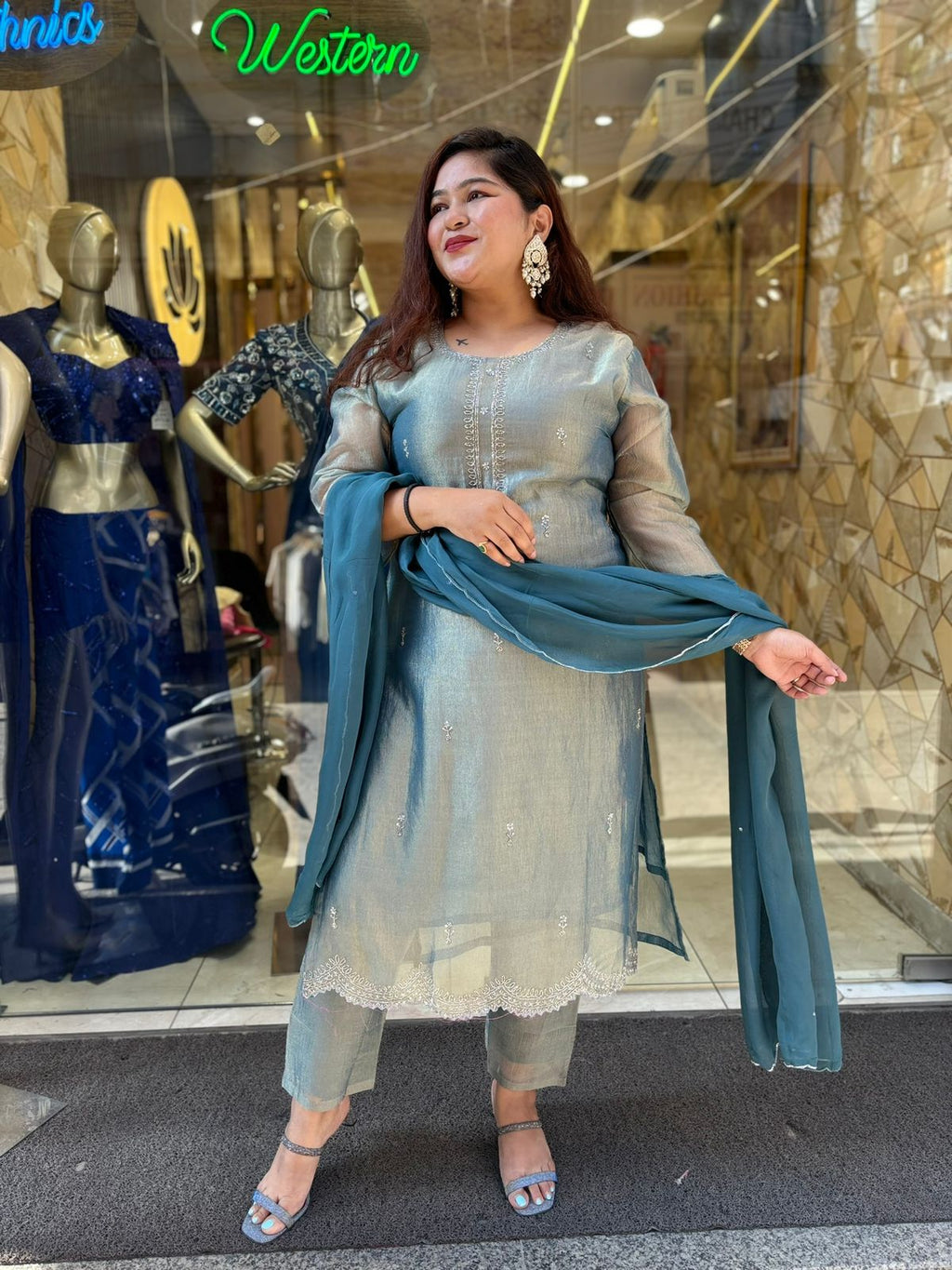 Designer Paki Blue Suit