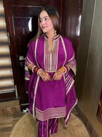 Plum Kurta Cape Set!
