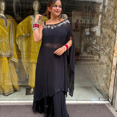 Black designer one-side set
