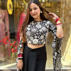 Meera Black 2 pc skirt set