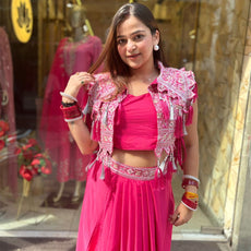 Pink Jacket Skirt Style Outfit