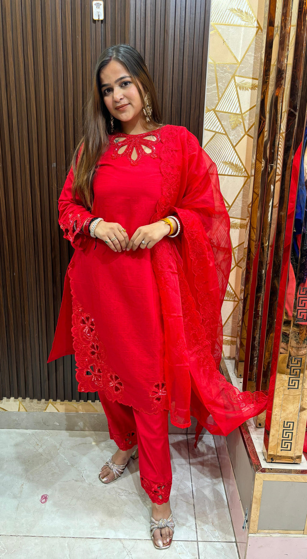 Red Pakistani Suit