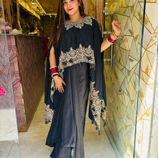 Black Sia 3 piece Dhoti skirt pattern
