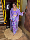 Lilac Crepe Luxe Skirt Set