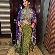 Morni Purple Skirt Set