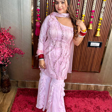 Pink Sharara Set
