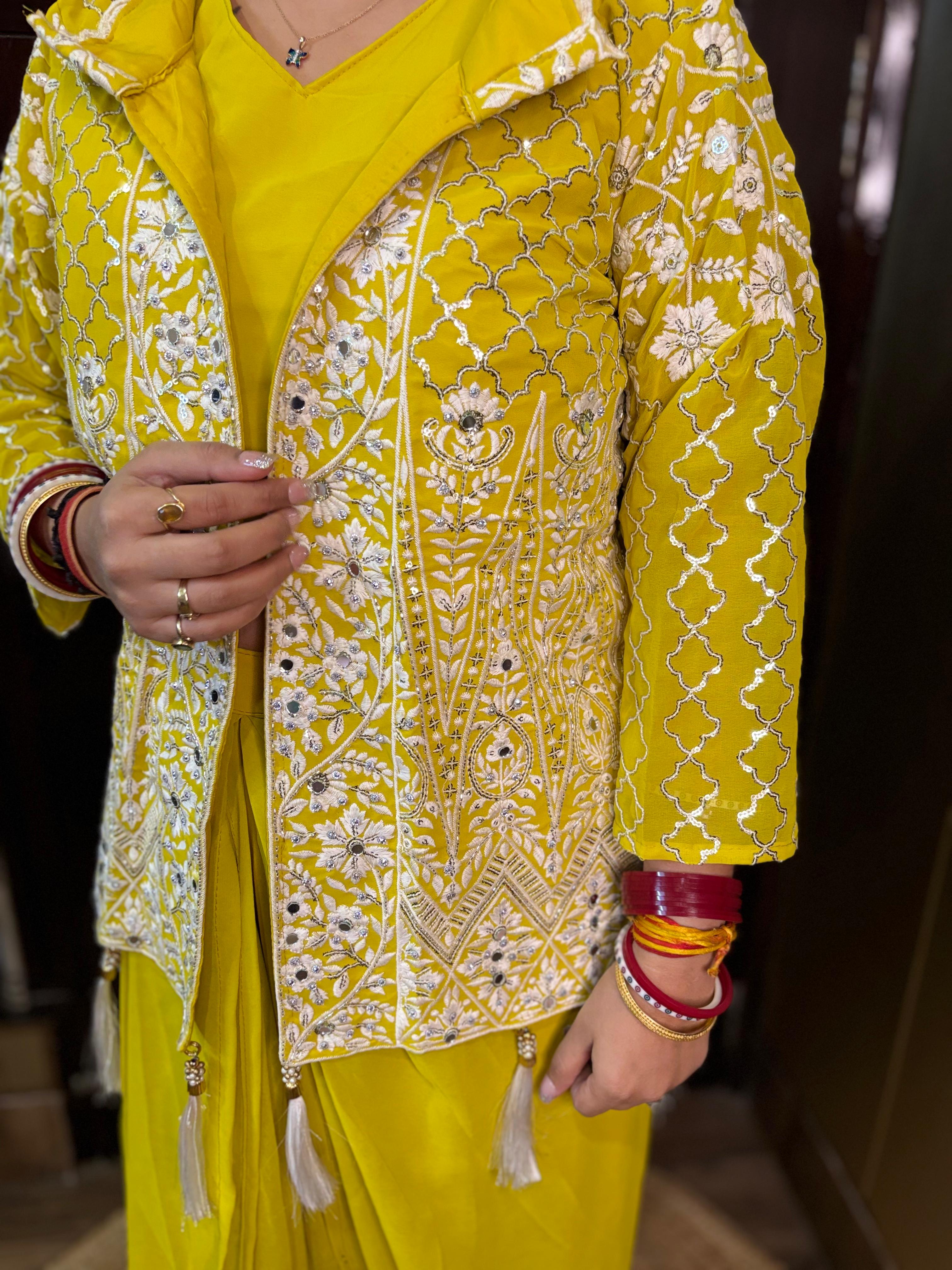 Hassi Drape Yellow Jacket Style