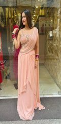 Peachy Me Drape Saree