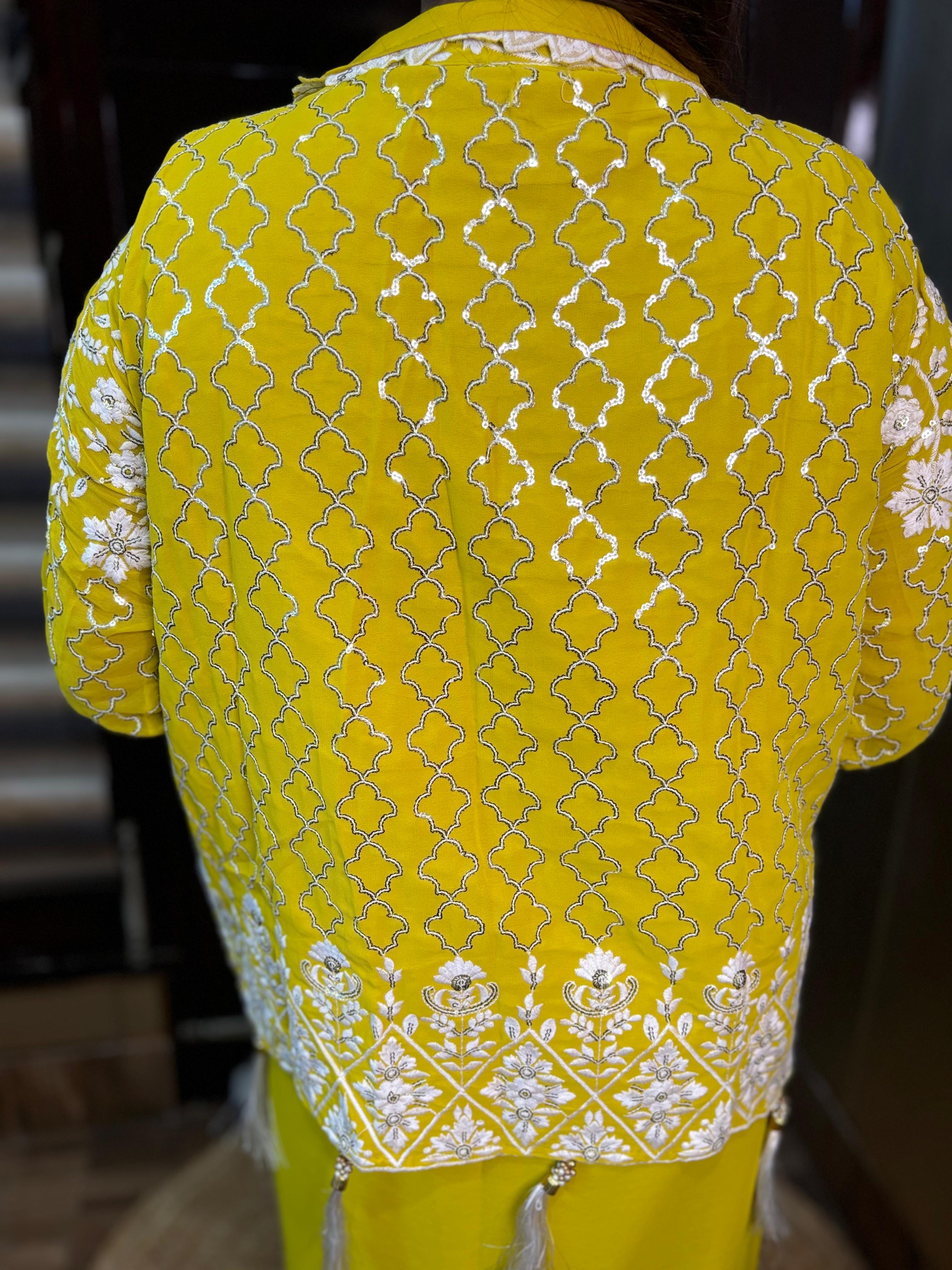Hassi Drape Yellow Jacket Style