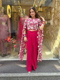 Meera Red 2 pc skirt set