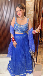 Ink Blue Lehanga Choli