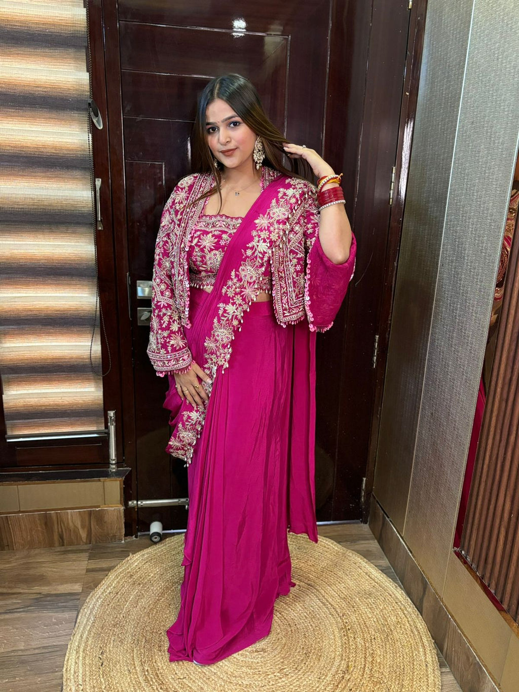 Heera Drape Pink Set